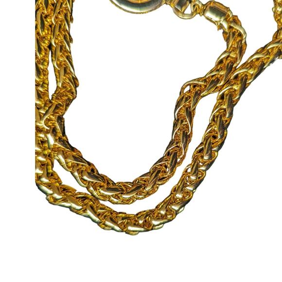 Vintage Toggle Gold Metal Chain Belt Necklace - Picture 3 of 3